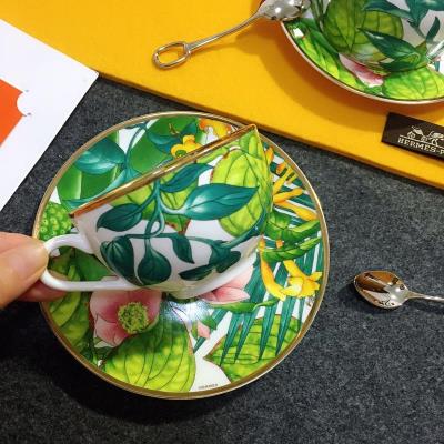 wholesale quality hermes passifolia coffee cup  saucer and spoon 